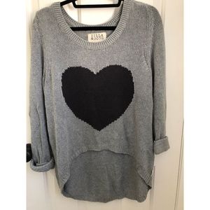 Billabong Sweater Grey with Black Heart